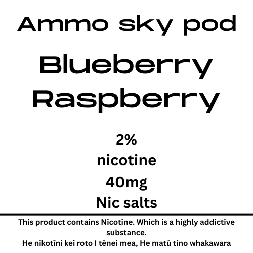 Ammo Sky Pod Blueberry Raspberry 20mg/ml Nicotine