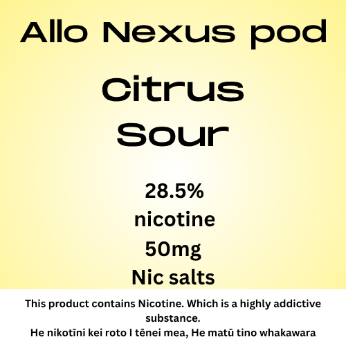 Nexus Pod Citrus Sour 6000puffs 50mg Nic Salt