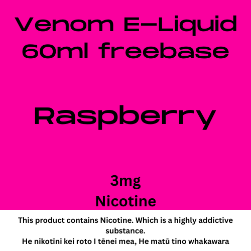 Venom 3mg Raspberry 60ml