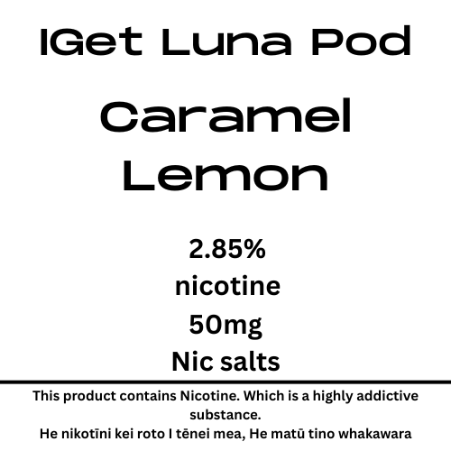 Iget Luna Pod Caramel Lemon 28.5mg Nicotine