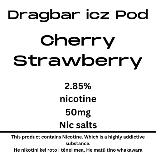 Dragbar Icz Max Pod Cherry Strawberry 28.5mg/ml Nicotine