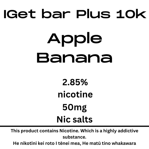 Iget Bar Plus Pod 3.0 Apple Banana 28.5mg/ml Nicotine