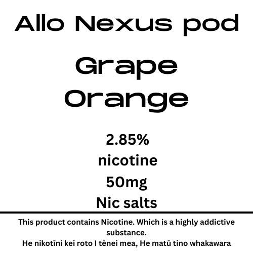 Nexus Pod Grape Orange 6000puffs 50mg Nic Salt