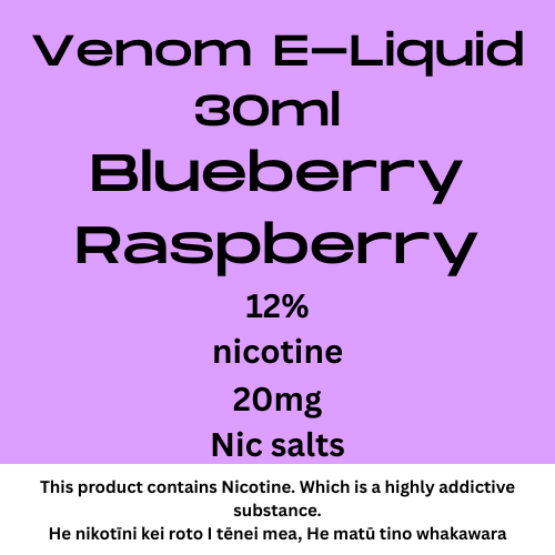 Venom 20mg Bluberry Raspberry