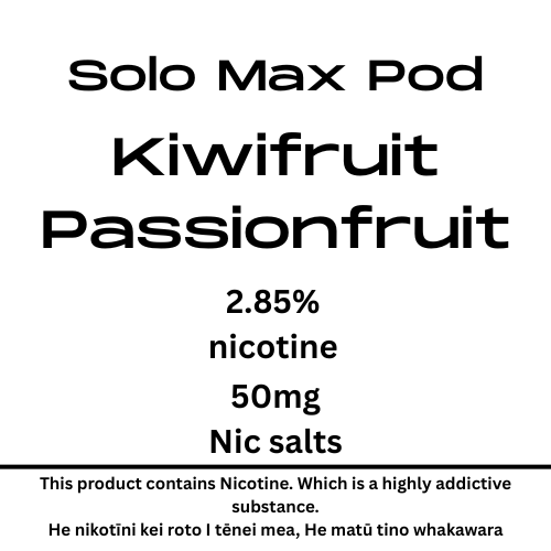 Solo MAX Pod Kiwifruit Passionfruit 2.85% Nicotine