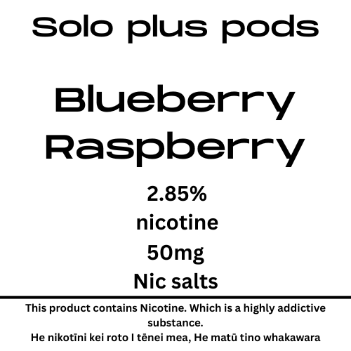 Solo Plus Pod Blueberry Raspberry 28.5mg/ml Nicotine