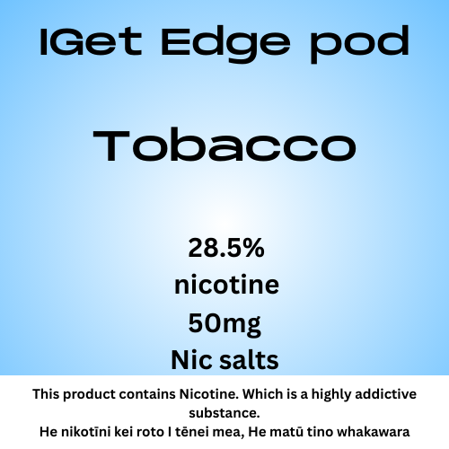 Iget Edge Pod Tobacco 28.5mg Nicotine