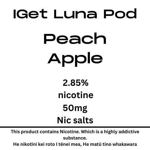 Iget Luna Pod Peach Apple 28.5mg Nicotine