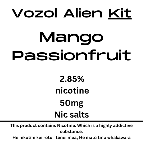 Vozol Alien Luxe Kit Mango Passionfruit 25mg/ml Nicotine