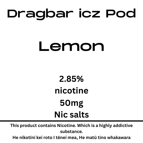 Dragbar Icz Max Pod Lemon 28.5mg/ml Nicotine