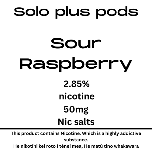 Solo Plus Pod Sour Raspberry 28.5mg/ml Nicotine