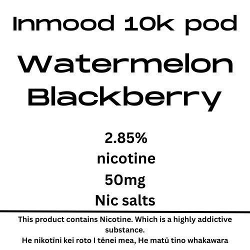 Inmood 10k Watermelon Blackberry 40mg Nic Salt