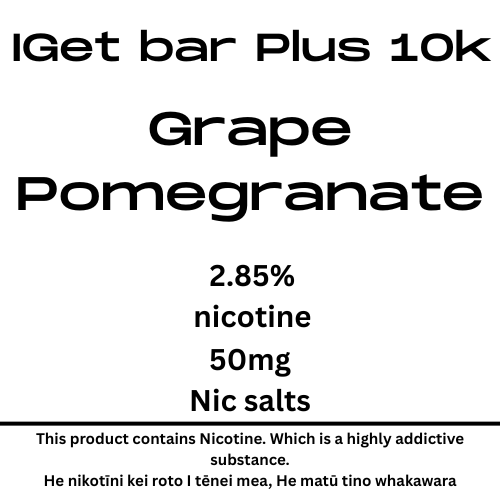 Iget Bar Plus Pod 3.0 Grape Pomegranate 28.5mg Nicotine