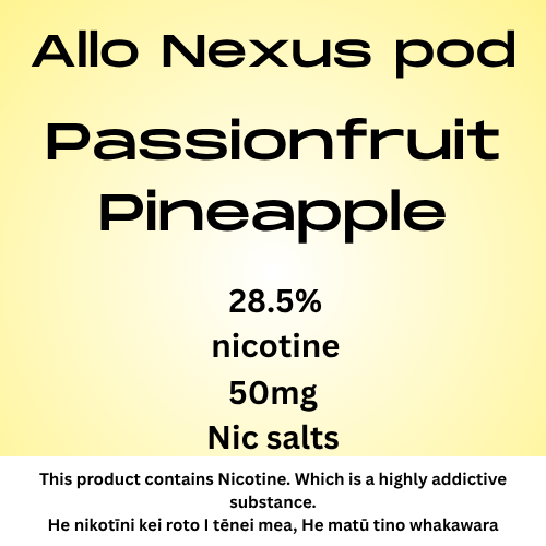 Nexus Pod  Passionfruit Pineapple 6000puffs 50mg Nic Salt
