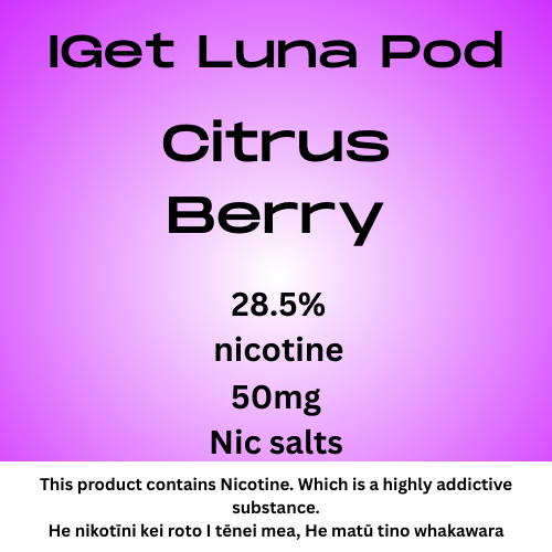 Iget Luna Pod Citrus Berry 28.5mg Nicotine