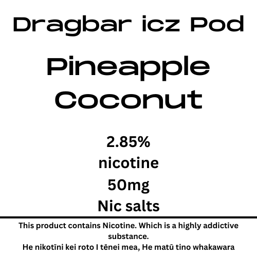 Dragbar Icz Max Pod Pineapple Coconut 28.5mg/ml Nicotine