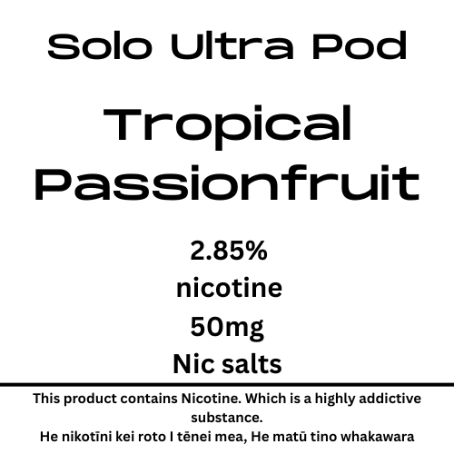 Solo Ultra Pod Tropical Passionfruit 28.5mg/ml Nicotine Strength