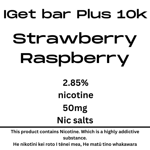 Iget Bar Plus Pod 3.0 Strawberry Raspberry 28.5mg/ml Nicotine