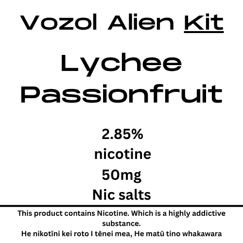 Vozol Alien Luxe Kit Lychee Passionfruit 25mg/ml Nicotine