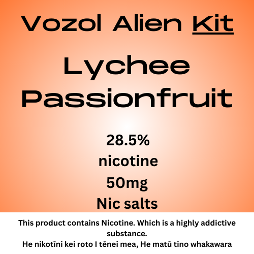 Vozol Alien Luxe Kit Lychee Passionfruit 25mg/ml Nicotine