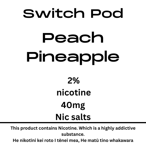 Whakawhiti Peach Pineapple 40mg Nic Salt Pod