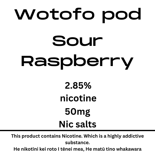 Wotofo Nexpod Pod Sour Raspberry 40mg Nic Salt