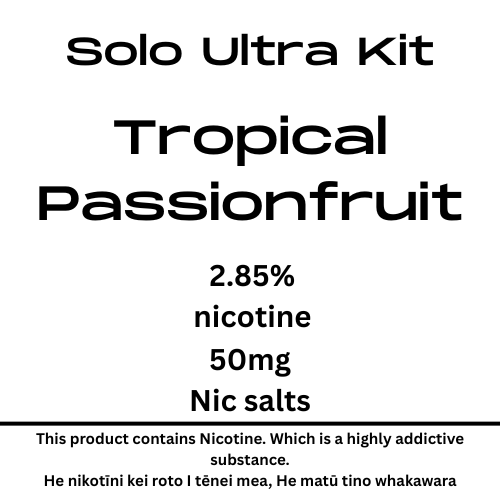 Solo Ultra Kit  Tropical Passionfruit 28.5mg/ml Nicotine Strength