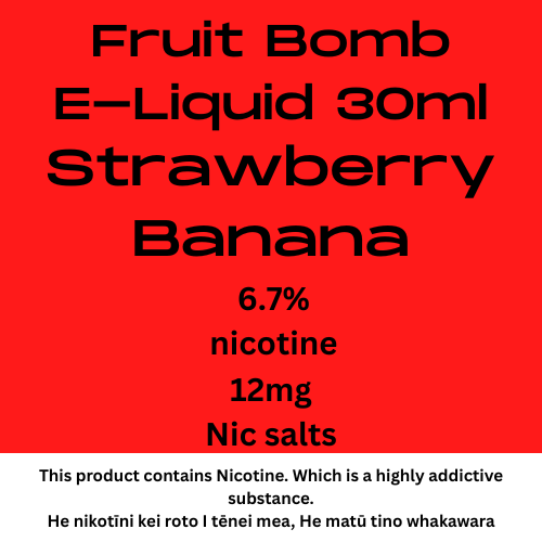 Fruit Bomb Strawberry Banana 12mg nic salt 30ml