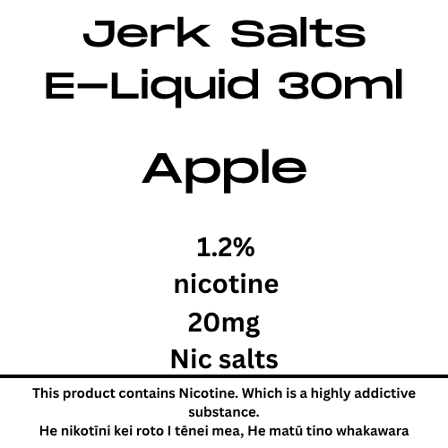 Jerk Salts Apple 20mg nic salts 30ml