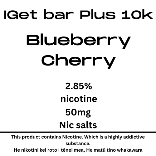Iget Bar Plus Pod 3.0 Blueberry Cherry 28.5mg Nicotine