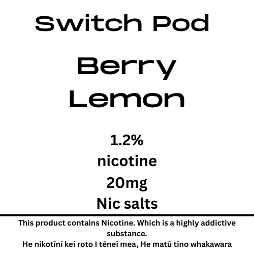 Switch Berry Lemon 20mg Nic Salt Pod