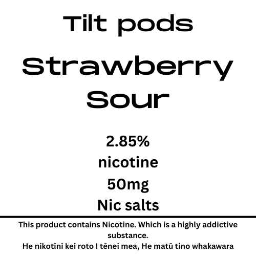 TILT Prefilled Pod Strawbery Sour 50mg Nic Salt