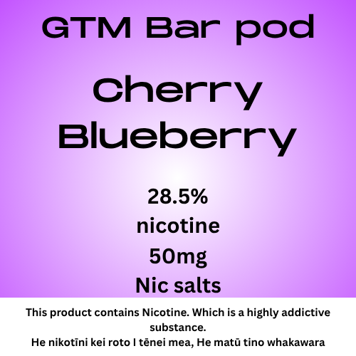 GTM Bar Cherry Blueberry 40mg Nic Salt Pod