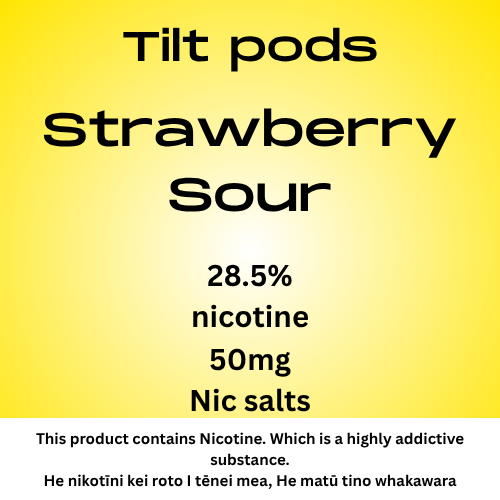 TILT Prefilled Pod Strawbery Sour 50mg Nic Salt