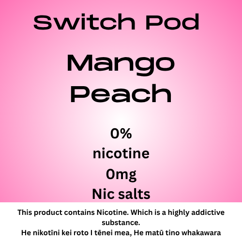 Switch Mango Peach 0mg Nic Salt Pod