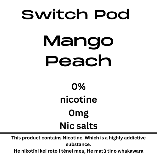 Switch Mango Peach 0mg Nic Salt Pod