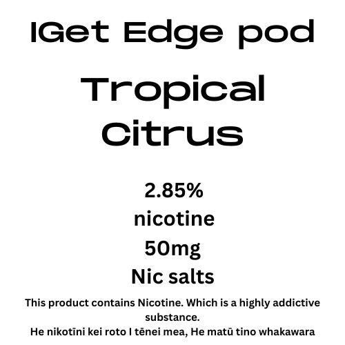 Iget Edge Pod Tropical Citrus 28.5mg/ml Nicotine