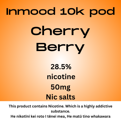 Inmood 10k Cherry Berry 40mg Nic Salt Pod