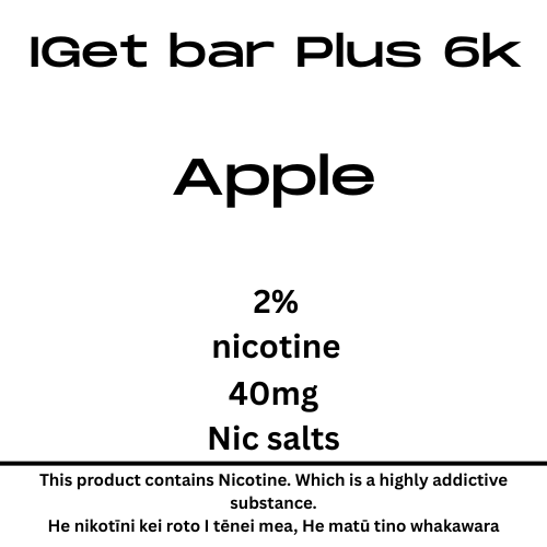 Iget Bar Plus Pod Apple Pod 20mg Nicotine