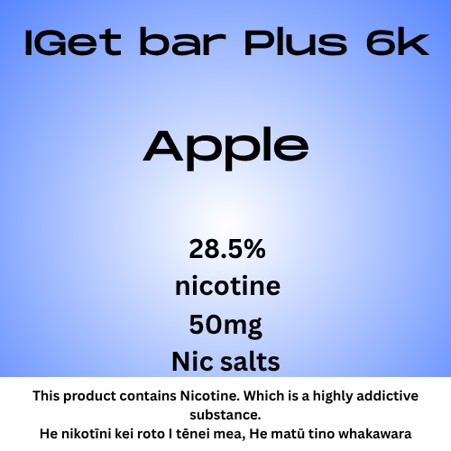 Iget Bar Plus Pod Apple Pod 20mg Nicotine