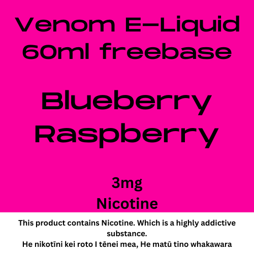 Venom 3mg Blueberry Raspberry 60ml