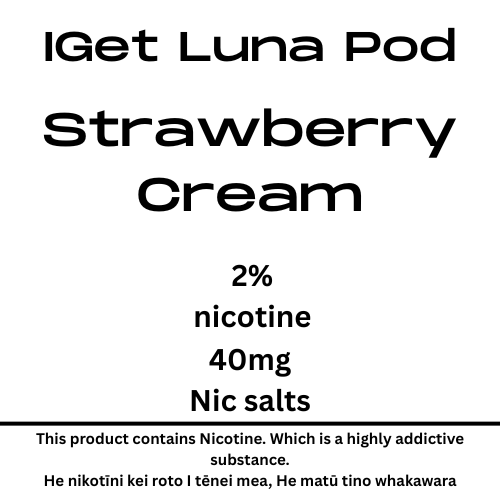 Iget Luna Pod Strawberry Cream 20mg/ml Nicotine