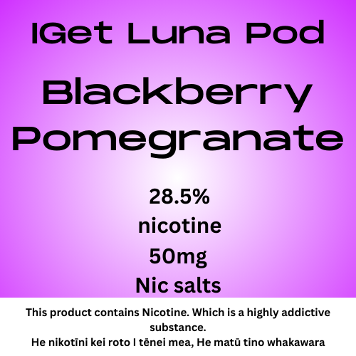 Iget Luna Pod Blackberry Pomegranate 28.5mg Nicotine