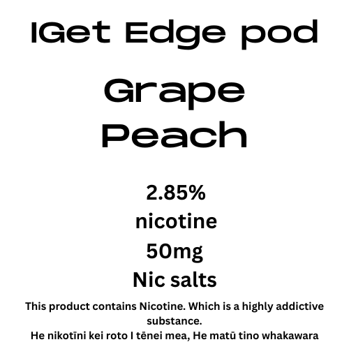 Iget Edge Pod Grape Peach 28.5mg/ml Nicotine