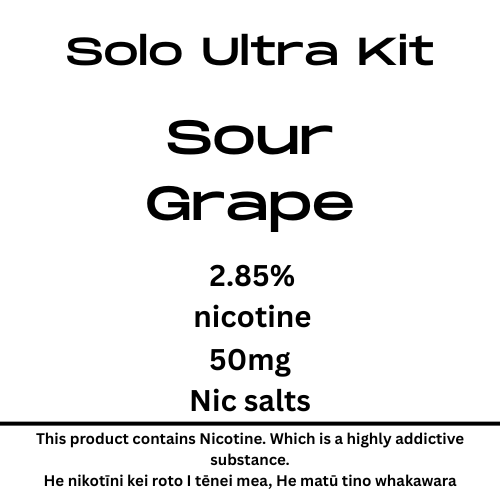 Solo Ultra Kit Sour Grape 28.5mg/ml Nicotine Strength