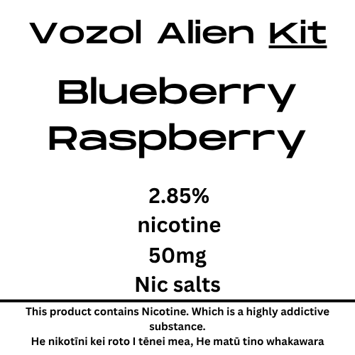 Vozol Alien Luxe Kit Blueberry Raspberry 25mg/ml Nicotine