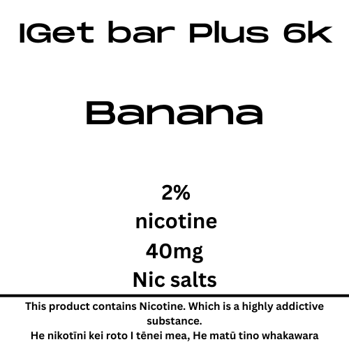 Iget Bar Plus Pod Panana 20mg Nic Tote