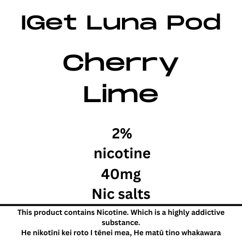 Iget Luna Pod Cherry Lime 20mg/ml Nicotine