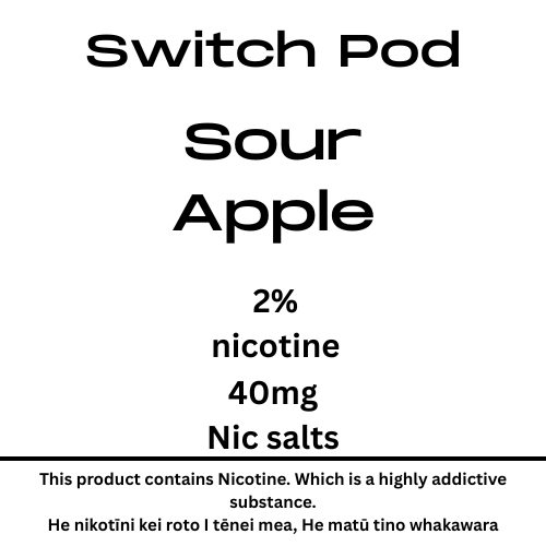 Hurihia te Apple Sour 40mg Nic Salt Pod