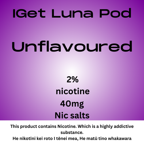 Iget Luna Pod Unflavoured 20mg/ml Nicotine